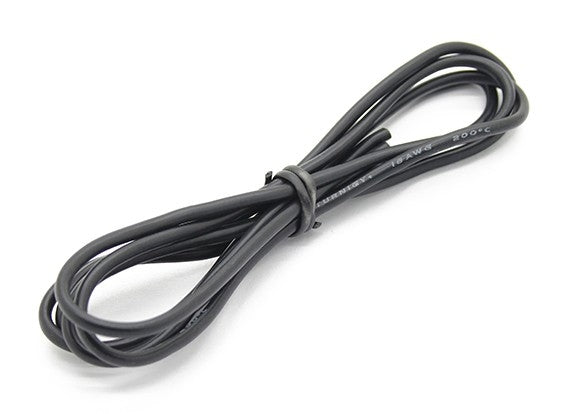 Turnigy High Quality 18AWG Silicone Wire 1m (Black)