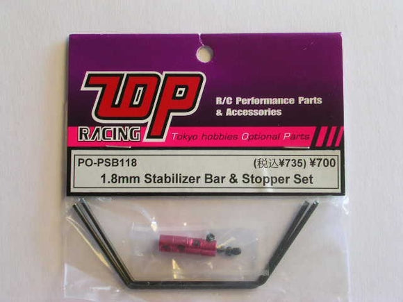 PO-PSB118 1.8mm Stabilizer Bar & Stopper Set