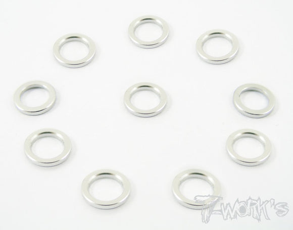 Spessori Aluminum 4mm Bore Washer 3.0mm 10pz  colori selezionabili, TA-017 Aluminum 4mm Bore Washer 3.0mm 10pcs.-Silver