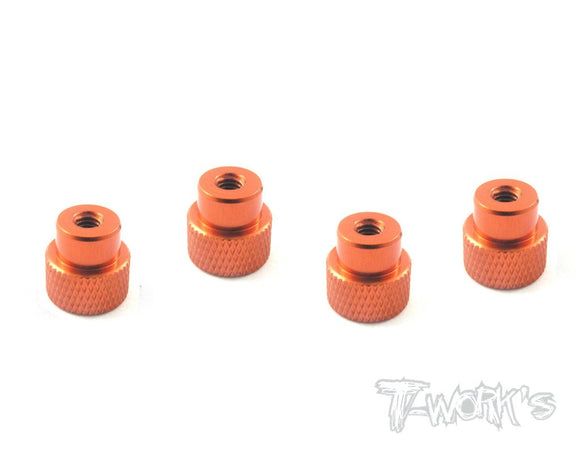 TA-077 Aluminum Nut for 1/10 Set-up Wheel 4pcs Orange
