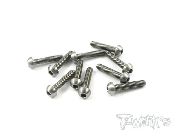 3mm 64 Titanium Hex. Socket Button Head Screw-3x20mm
