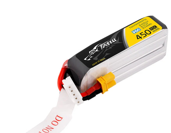TATTU 450mAh HV 15,2V 75C 4S1P Lipo Battery Pack with XT30 plug--Long Size for H Frame