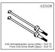 Rear CVD Drive Shaft (2pcs) - S10 BX