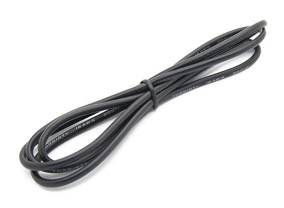 Turnigy High Quality 16AWG Silicone Wire 1m (Black)