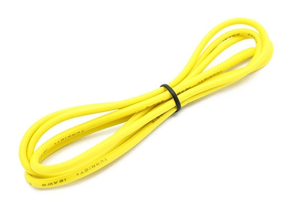 Turnigy High Quality 16AWG Silicone Wire 1m (Yellow)