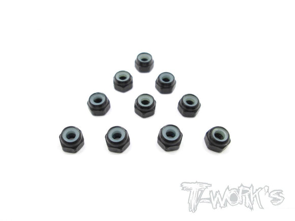 Dadi autobloccanti M3 ASS-3LN Aluminium Lock Nuts 3mm 10pcs.colori selezionabili,ASS-3LN Aluminium Lock Nuts 3mm 10pcs.-Black