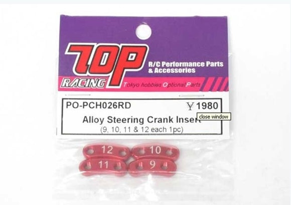 PO-PCH026RD   Alloy Steering Crank Insert (9, 10, 11 & 12 each 1pc)