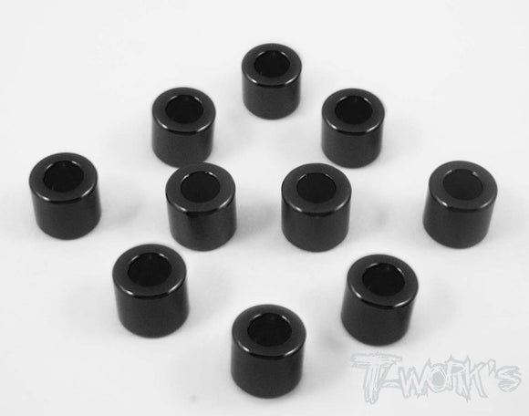 Rondelle larghe 3mm x 5.0mm colori selezionabili, TA-011 Aluminum 3mm Bore Washer 5.0mm 10pcs.-Black