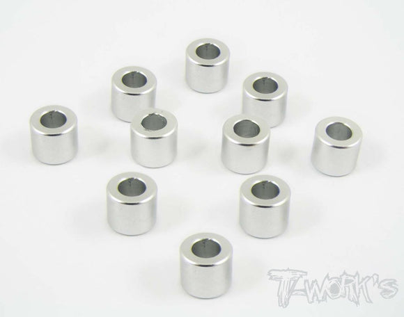 Spessori Aluminum 4mm Bore Washer 5.0mm 10pz  colori selezionabili, TA-018 Aluminum 4mm Bore Washer 5.0mm 10pcs.-Silver