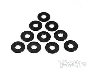 TA-052 Aluminum Shim 3X7.8X0.5mm 10pcs.. colori selezionabili-Black