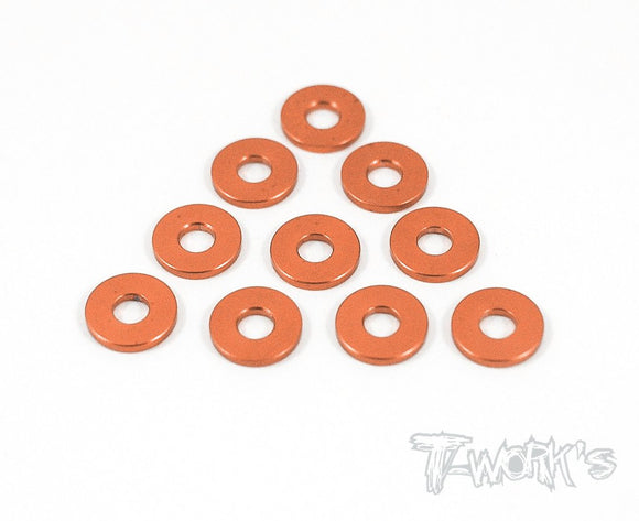 Spessori Aluminum Shim 3X7.8X1mm 10pz  colori selezionabili, TA-054 Aluminum Shim 3X7.8X1mm 10pcs.-Orange