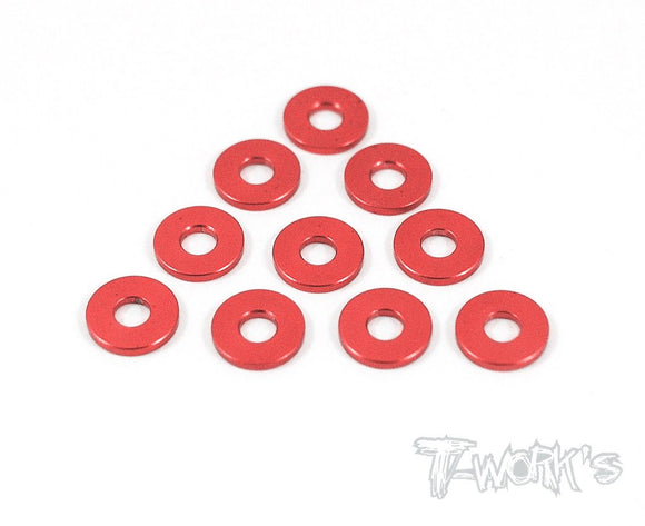 TA-052 Aluminum Shim 3X7.8X0.5mm 10pcs.. colori selezionabili-Red