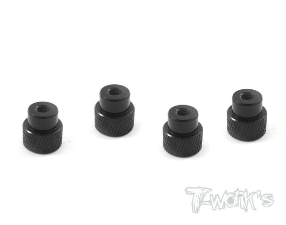TA-077 Aluminum Nut for 1/10 Set-up Wheel 4pcs BLACK