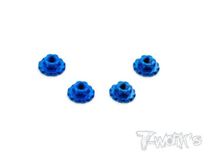 Dadi per set-up colori selezionabili TA-077 Aluminum Nut for 1/10 Set-up Wheel 4pcs.-ligh blue
