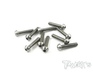 3mm 64 Titanium Hex. Socket Button Head Screw-3x4mm