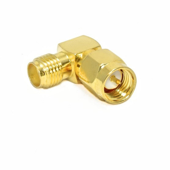 ANTPROL90    RF Sma Connector Male to SMA Female Jack Right Angle(R/A) Gold Adaptor