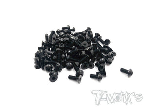 ASS-BD716-BK 7075-T6 Black Screw set 80pcs.For Yokomo BD7 2016