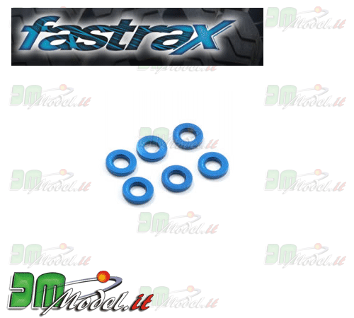 Fastrax M3 Flat Washers 1.5mm - Blue