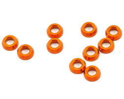 Alu Conical Shim 3x6x2.0mm (10) orange