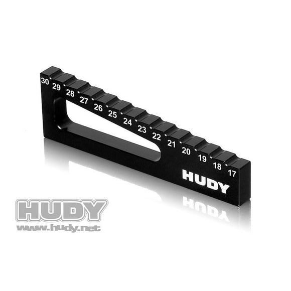 HUDY 107720 CHASSIS RIDE HEIGHT GAUGE 17MM TO 30MM FOR 1/8 & 1/10 OFF-ROAD