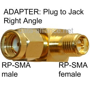 RP-SMA Male To RP-SMA Female Right Angle Connectors