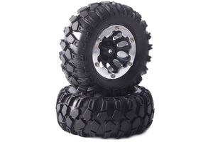 FAST0062B Kong 96mm Crawler Tyres on 1.9" Bead Protector Wheels (2) - Black