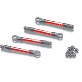 Push rods, aluminum (red-anodized) (4) (assembled with rod ends) (1/16 Slash)