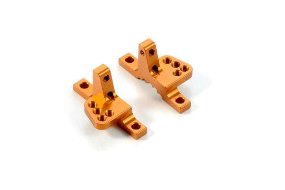 XRAY 302034-O - T4 2015 Alu Upper Clamp with 5 adjustable Roll-Centers (L+R) - Orange