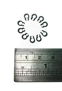 T-MOTOR SHAFT 'C' CLIPS (10 PIECES)